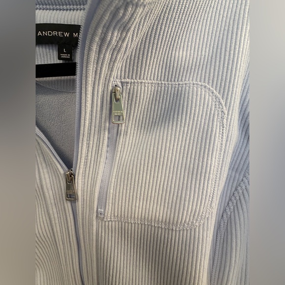 Andrew Marc Soft Blue Ribbed Jacket - Picture 4 of 5
